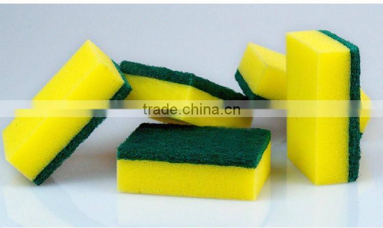 China factory wholesale cleaning sponge with scouring pad for kitchen