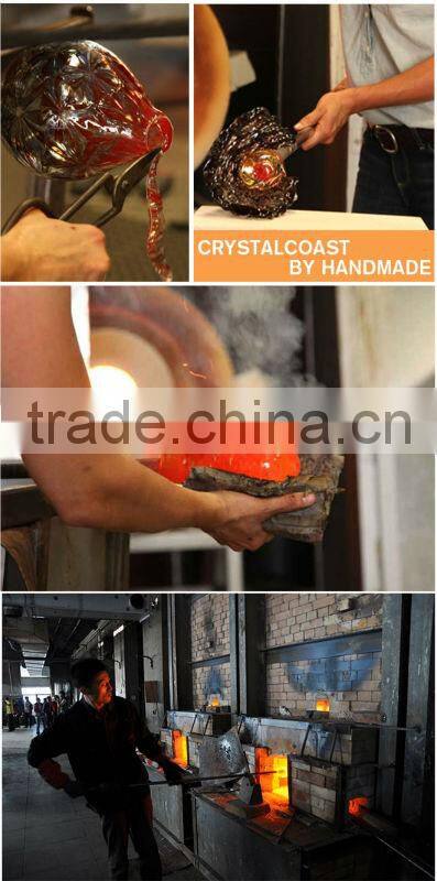 machine made high quality cheap popularity clear Crystal glass fish vase/glass flower vase