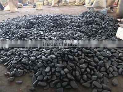 Black pebble stone for landscaping floor paving