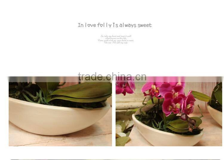 Home table wedding decor silk flowers artificial butterfly orchid bonsai