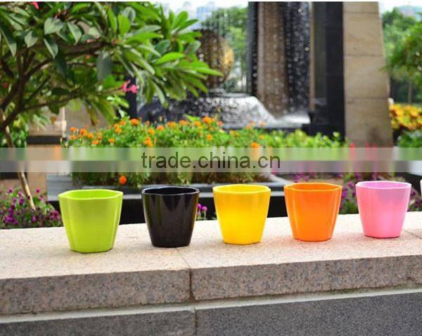 Wholesale plastic flower pots /garden creative pot / plastic flower pot decoration