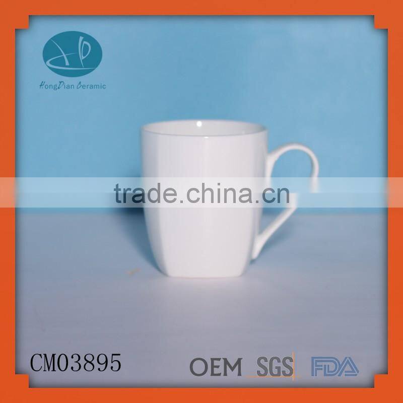 creative ceramic mug,White ceramic porcelain tumbler beaker shaving mug with handle