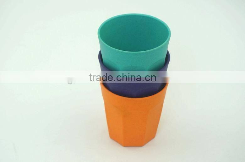 eco friendly and biodegradable bamboo fiber colour drinking cup