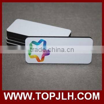 wooden finishing MDF Magnetic Name Tag for sublimation printing