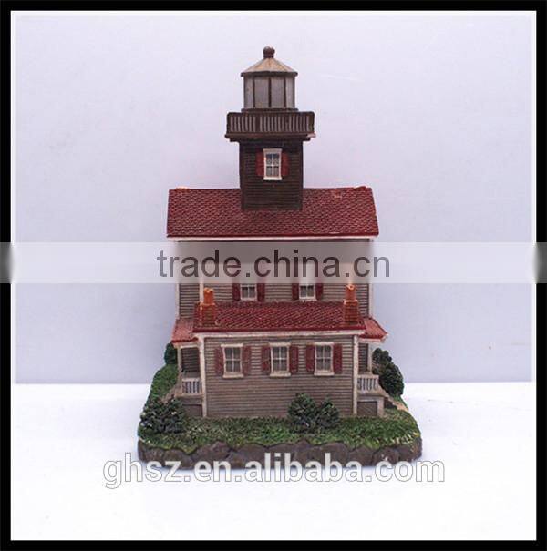 Custom souvenir 3D Castle Building model Craft resin house building model factory