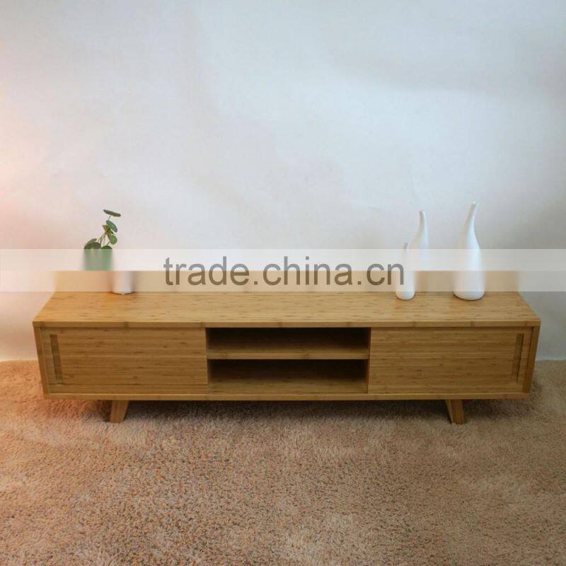Discount home furniture living room Eco Bamboo tv stand with drawer