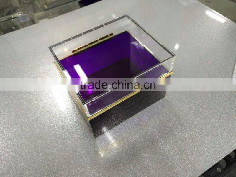 2017 Factory custom acrylic handmade earring holder/pierced earring jewelry storage box