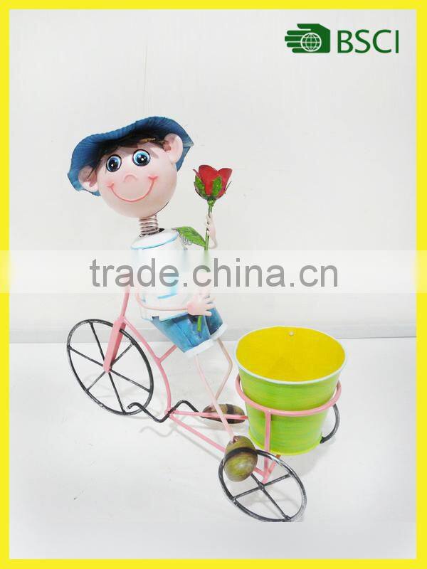 Handmade metal bicycle garden flowers