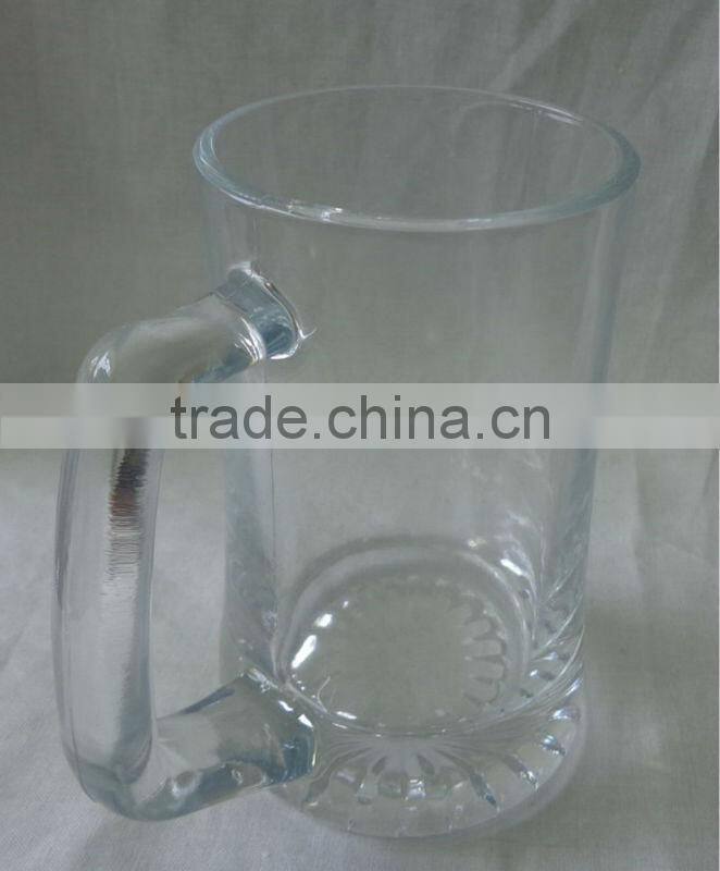 New glass beer mug with handle,beer glass