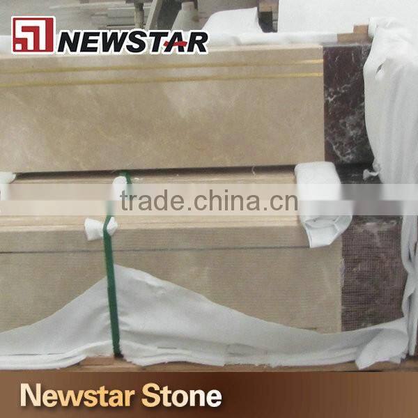 Polished purple and beige marble stair step marble staircase
