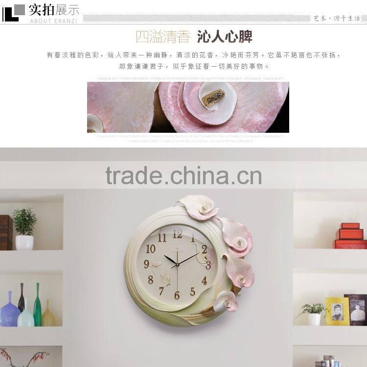 M16A Momoda Living room Creative modern hanging fancy elegant3D flower wall clock Quiet quiet quartz decoration large wall clock