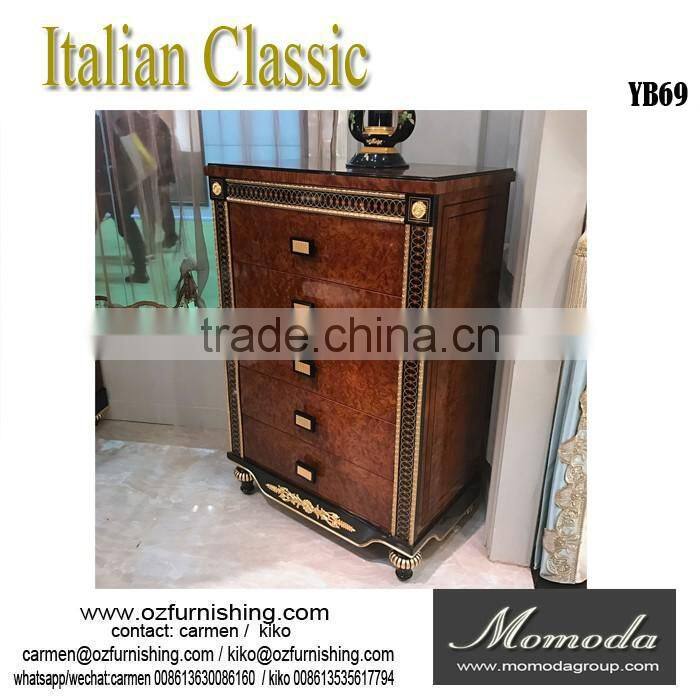YB69 new model design italian royal baroque style luxury solid wood bedroom furniture for sale