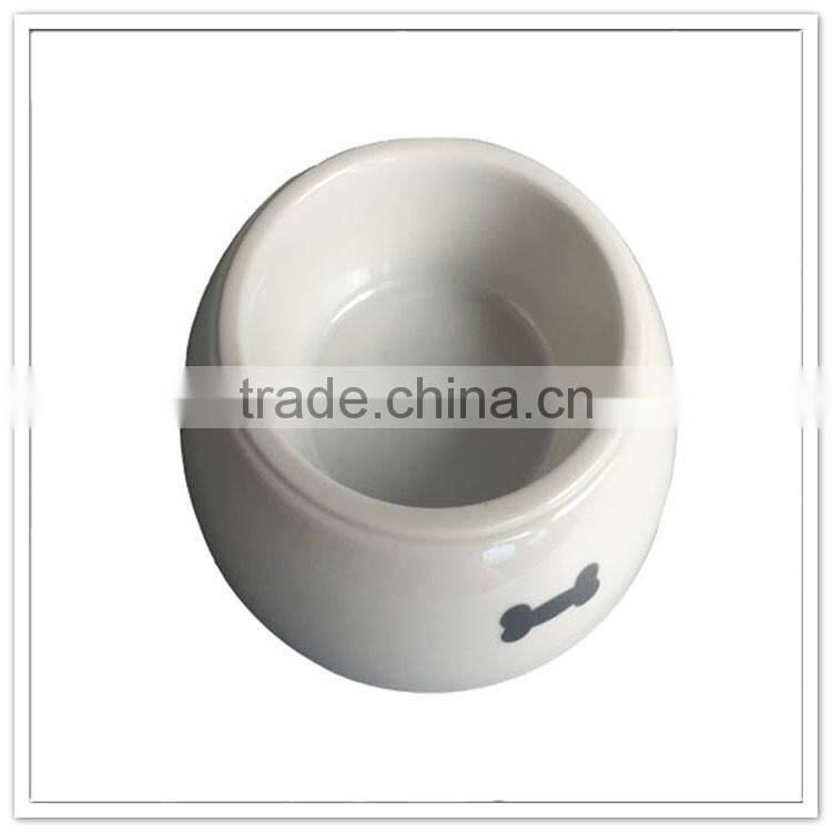 Fancy durable bow printing melamine ceramic like dog bowl