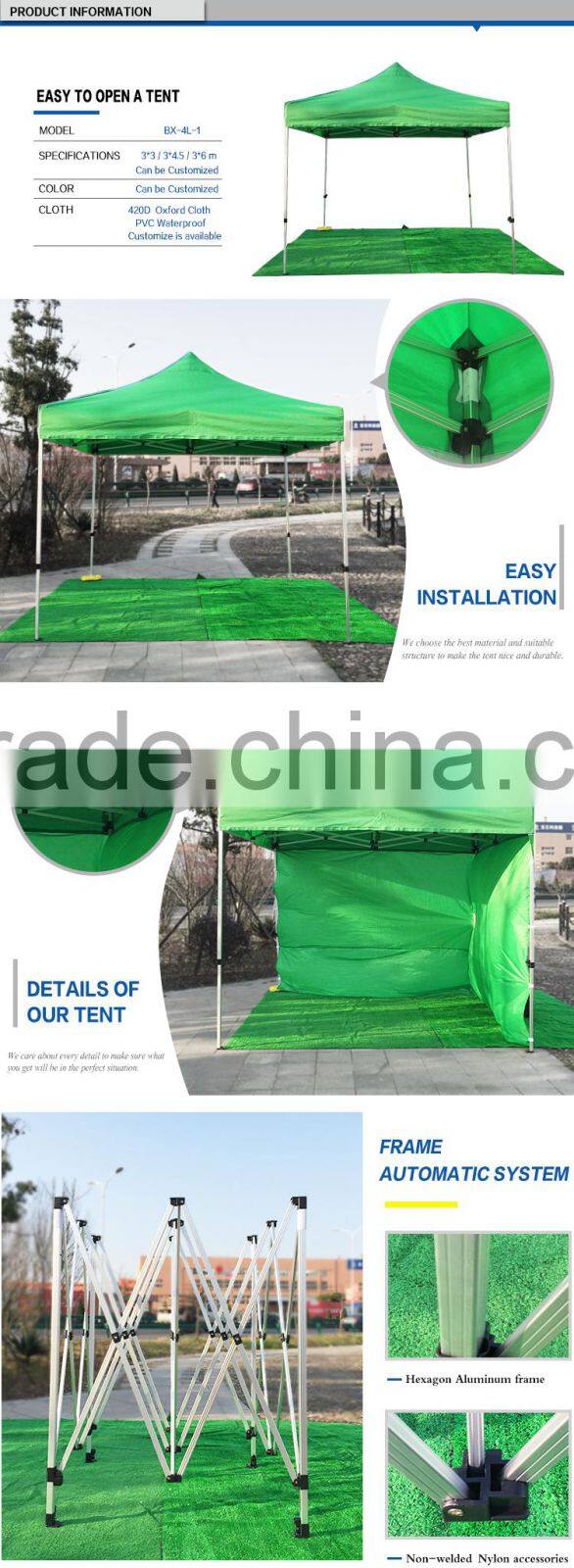 Factory manufacturing best price customized color printing outdoor canopy tent