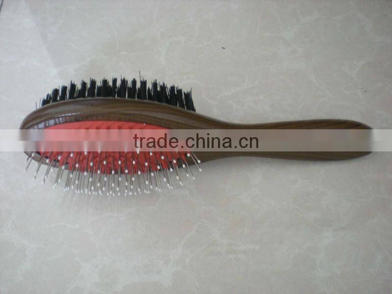 Double side wooden pet brush