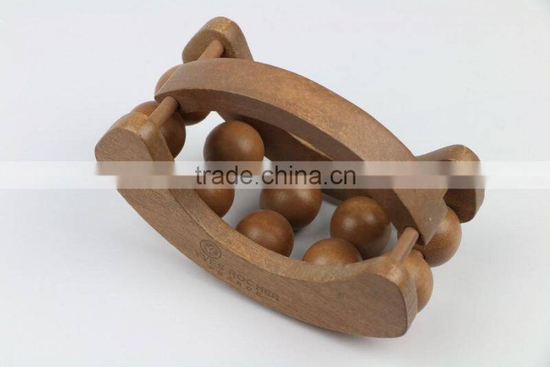 spa body wooden Massage Hand Roller For Back And Leg