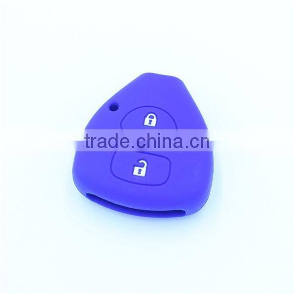 2 Button Silicone Cover Hollowed fit for TOYOTA Corolla Rav4 Yaris Remote Key Case