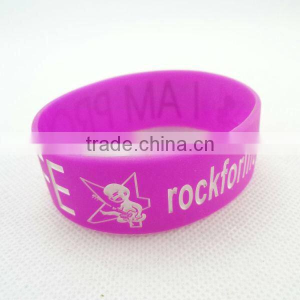 factory price adult size 1 inch width silicone wristband