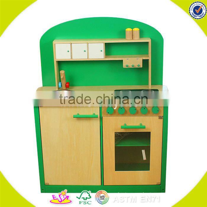 Wholesale preschool kitchen furniture toy, wooden pretend kitchen toy, best design children wooden pretend kitchen toy W10C273