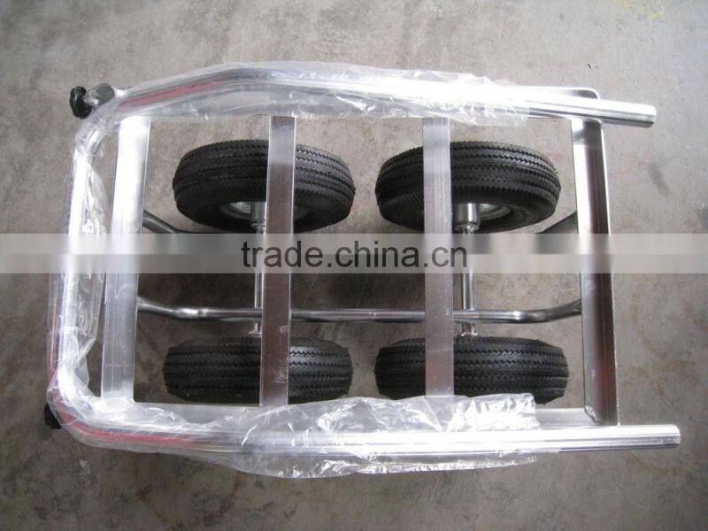 adjustable mini aluminum folding 4 wheel trolley tool cart with high quality