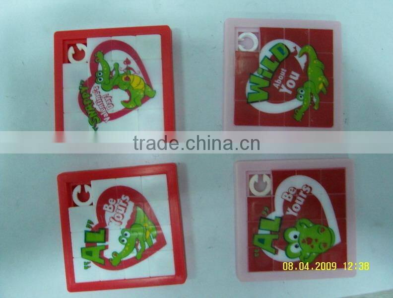 sliding puzzle,plastic promotional game puzzle