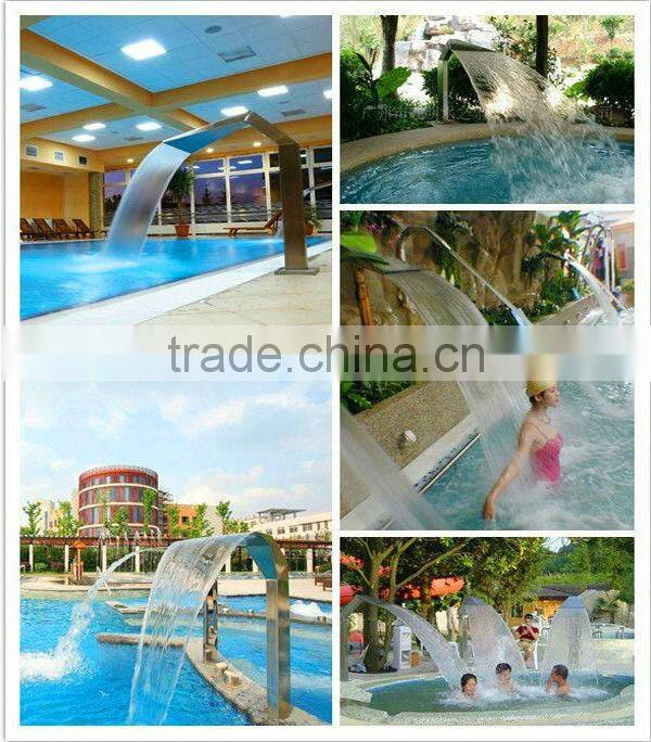 Waterfall bath impactor, pool waterfall shower, pool side bath, outdoor stainless steel shower