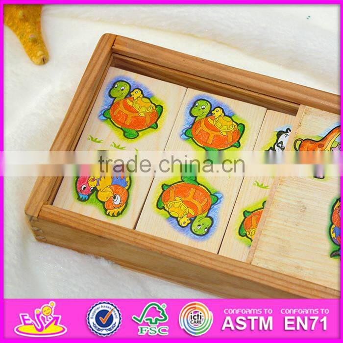 2016 New and popular children wooden domino gift W15A062