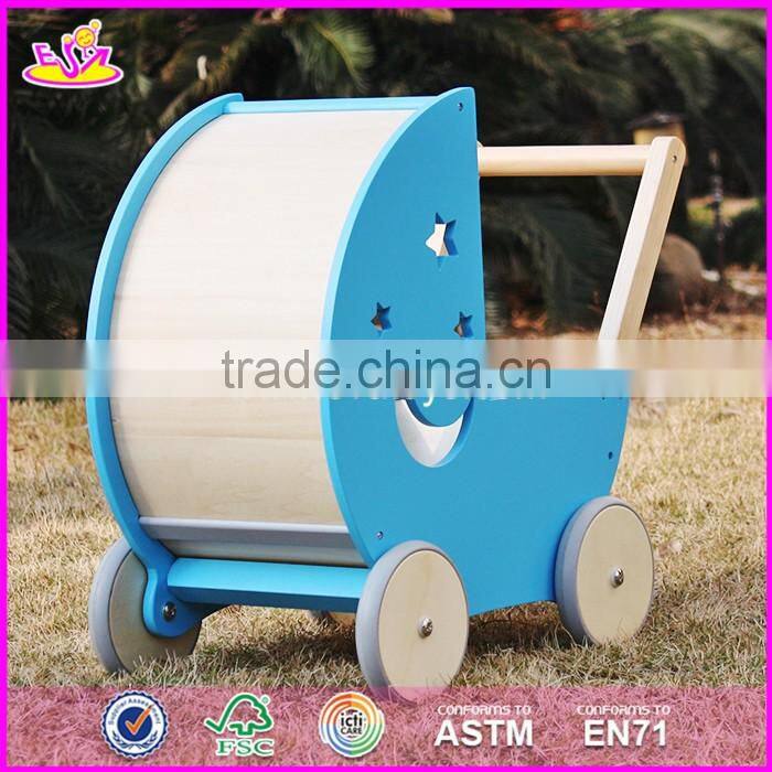 2017 New design safety outdoor toddlers wooden push walker W16E074