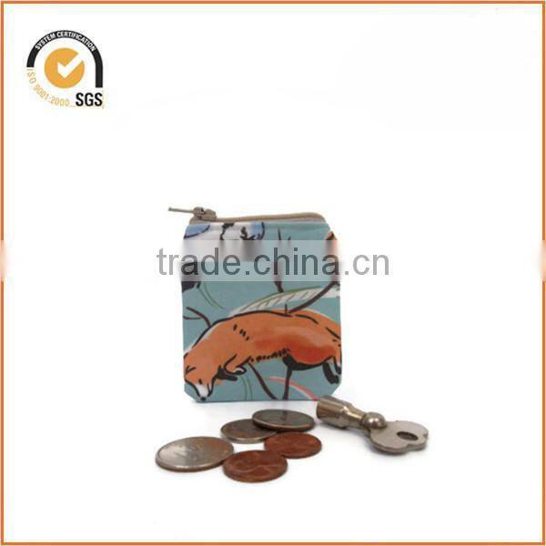Spring Fox Coin Pouch / Tiny Teal Fox Pouch By Chiqun Dongguan CQ-H03010