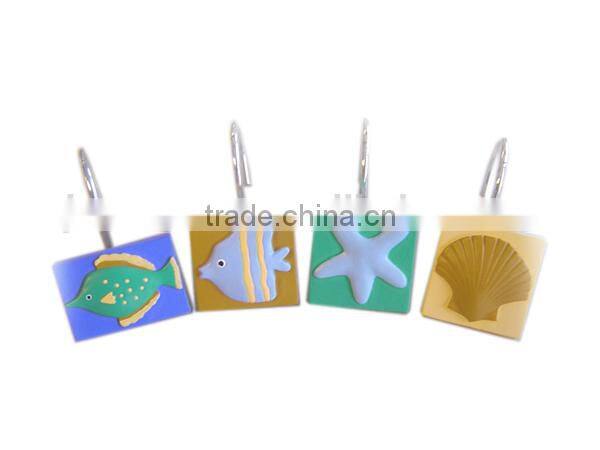 Resin shower hooks hooks