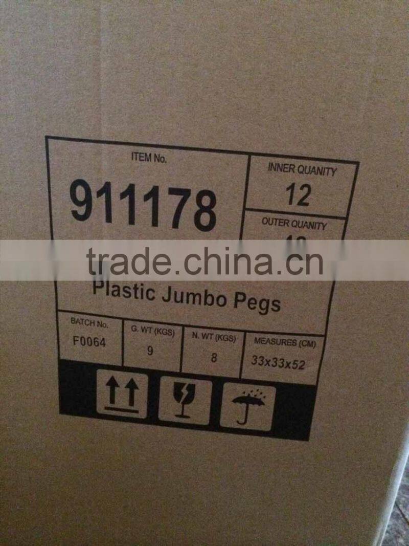 2014 new designed multicolored plastic cloth jumbo pegs,Direct factory/Manufactory supply/industrial