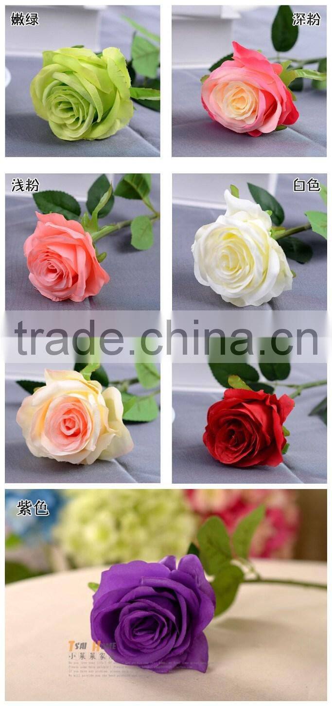 Hot sale in Alibaba China artificial flower decor wedding artificial Chinese rose flower fake decoration flower decoration