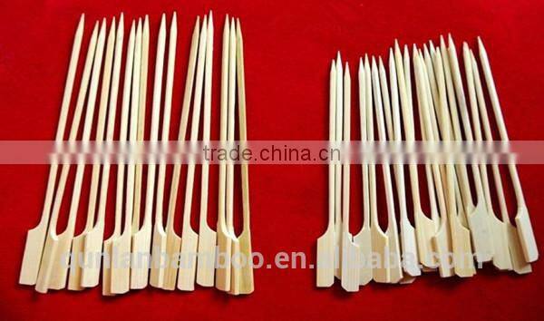 Flat pick disposable bamboo skewers sticks for bbq