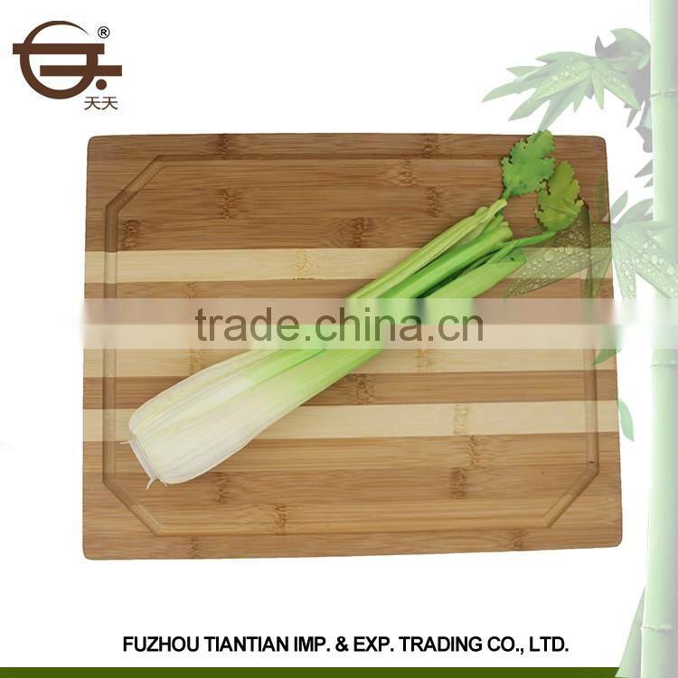 Direct square kitchen organic vegetable and fruit bamboo cutting board wholesale