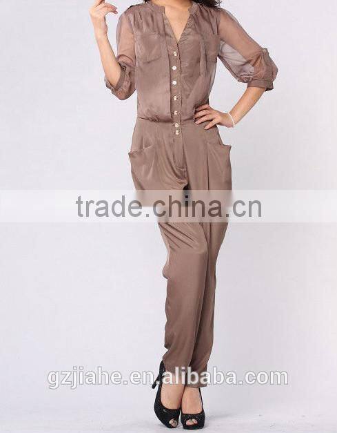 2014 new arrived best selling women jumpsuits chiffon jumpsuits JHZ001