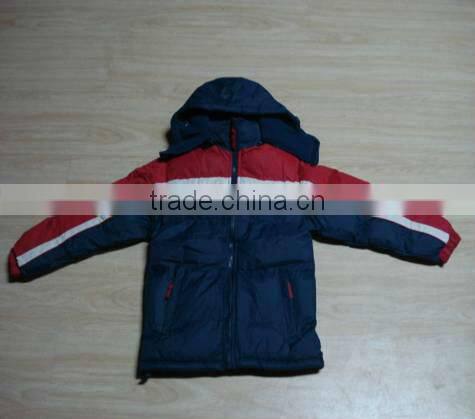 Garment Stock Lot Padding Jacket Boys Hoody