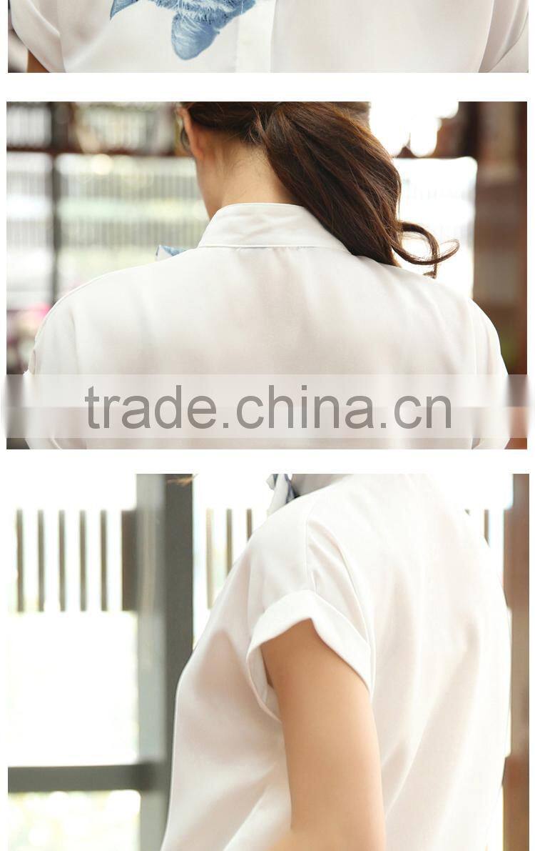 Factory wholesale silk blouse models,model simple blouse,satin blouse