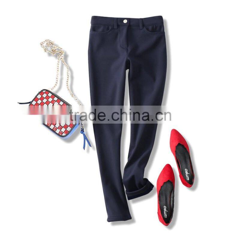 2016 women winter thick warm causal pants ladies tight pants trousers