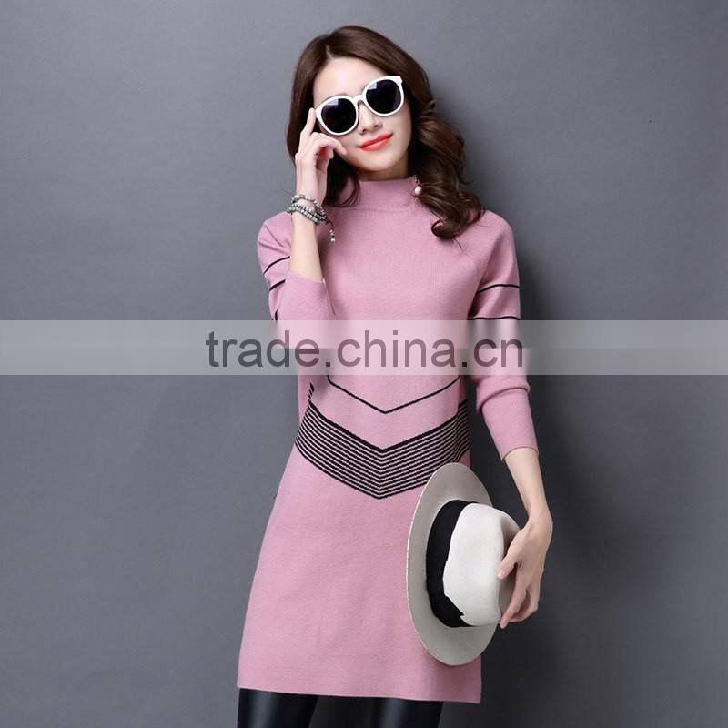 2017 fashion plain hand knitted sweater women cashmere sweater