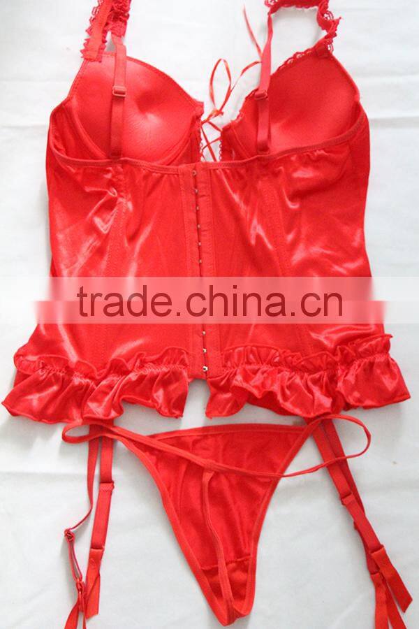 Extremely hot sexy lingeire corset factory / sexy open big breast lingerie