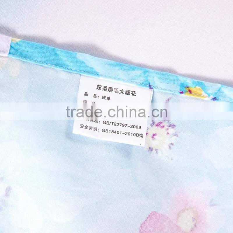 100% cotton reactive printed bedding set