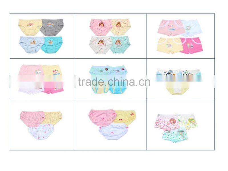 Breathable Modal spandix Girls underwear briefs kids underwear little girls underwear models