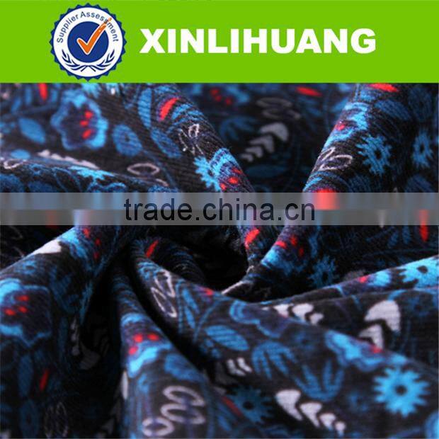 Hot Sale 21 Wale 100% Cotton Printed Corduroy Fabric for Pants