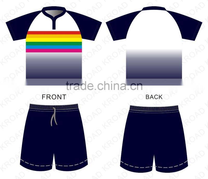 Sublimated custom mens blank wholesale rugby shirts