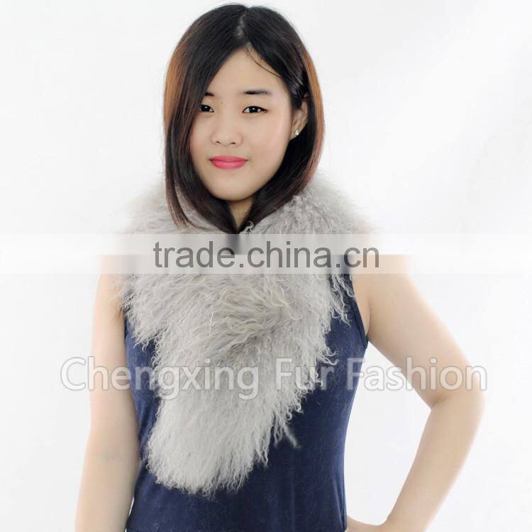 CX-S-88A Genuine Tibetan Lamb Fur Scarf