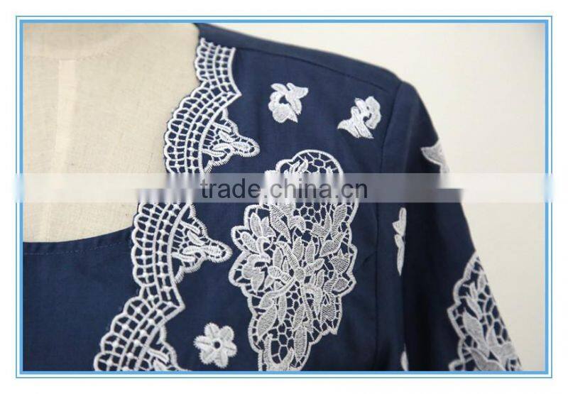 New design 100% ramie/linen embroidery classic women suits with back zipper