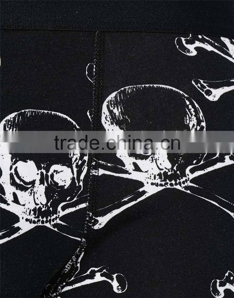 Halloween 3 Pack Custom Mens Boxer Shorts With Skull Print