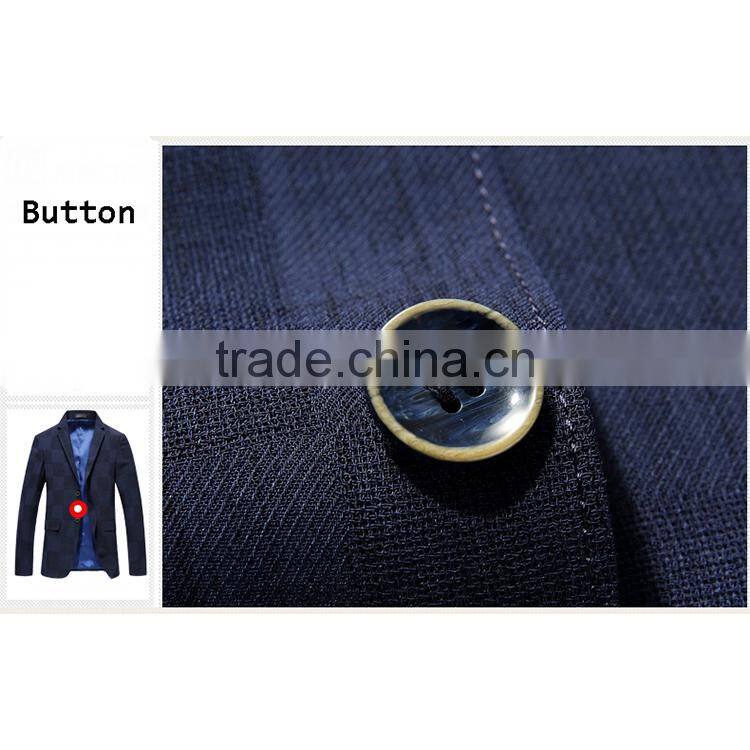 Wholesale Casual Men'S Fashion Check Button Suit Jacket Blazer