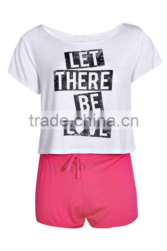 cotton pajama girls Short PJ Set