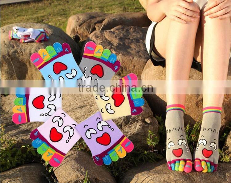 New Breathable Ankle Socks Women Socks Cotton Sports Five Finger Socks Casual Toe Sock make your own socks